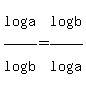 +log%28a%29%2Flog%28b%29=log%28+b%29%2Flog%28+a%29+