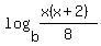 +log%28b%2C%28x%28x%2B2%29%29%2F8%29
