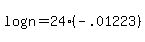 +log%28n%29+=+24%2A%28+-.01223+%29+