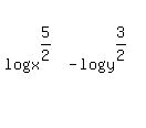 +log%28x%5E%285%2F2%29%29+-+log%28y%5E%283%2F2%29%29+