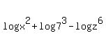 +log%28x%5E2%29+%2B+log%287%5E3%29+-+log%28z%5E6%29+