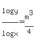 +log%28y%29%2Flog%28x%29+=+m%5E3%2F4+