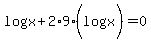 +log%5E2%28x%29+%2B+2%2A9%28log%5E2%28x%29%29=0
