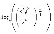 +log+%28b%2C++%28%28%28x%5E7y%5E2%29%2F%28z%5E4%29%29%5E%281%2F4%29+%29%29+