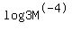 +log3+M%5E-4+