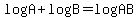+logA%2BlogB=logAB+