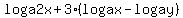+loga2x%2B3%28logax-logay%29+