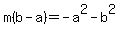 +m%28b-a%29=-a%5E2-b%5E2