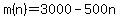 +m%28n%29+=+3000+-+500n+