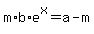 +m%2Ab%2Ae%5Ex+=+a+-+m+