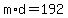 +m%2Ad+=+192+