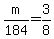 +m%2F184+=+3%2F8+