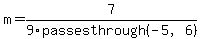 +m=+7%2F9passes+through%28-5%2C6%29