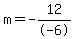 +m=-12%2F-6+