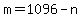 +m=1096-n+