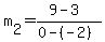 +m%5B2%5D+=+%28+9+-+3+%29+%2F+%28+0+-%28-2%29+%29+