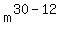 +m%5E%2830-+12%29
