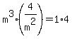+m%5E3%284%2Fm%5E2+%29=+1%2A4