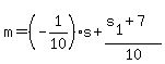 +m+=+%28-1%2F10%29%2As+%2B+%28+s%5B1%5D+%2B+7+%29+%2F+10+%29+