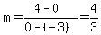 +m+=+%284-0%29+%2F+%280+-+%28-3%29%29+=+4%2F3