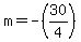 +m+=+-%2830%2F4%29+