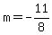 +m+=+-11%2F8