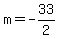 +m+=+-33%2F2+