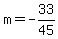 +m+=+-33%2F45+