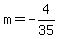 +m+=+-4%2F35+