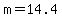 +m+=+14.4+