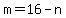 +m+=+16+-+n+