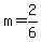 +m+=+2%2F6+