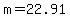 +m+=+22.91+