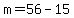 +m+=+56+-+15+