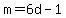 +m+=+6d+-+1+