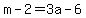 +m+-+2+=+3a+-+6+