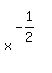 +matrix%282%2C1%2C%22%22%2Cx%5E%28-1%2F2%29%29