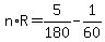\"+n%2AR+=+5%2F180+-+1%2F60+\"