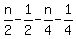 +n%2F2+-+1%2F2+-+n%2F4+-+1%2F4+