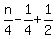 +n%2F4+-+1%2F4+%2B+1%2F2+