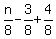 +n%2F8+-+3%2F8+%2B+4%2F8+