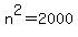 +n%5E2=2000+