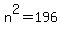 +n%5E2+=+196+