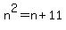 +n%5E2+=+n+%2B+11+