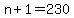 +n+%2B+1+=+230+
