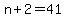+n+%2B+2+=+41+