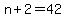 +n+%2B+2+=+42+