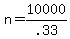 +n+=+10000%2F.33+