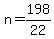 +n+=+198%2F22+