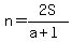 +n+=+2S%2F%28a%2Bl%29+